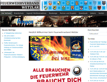 Tablet Screenshot of feuerwehrverband-wetzlar.de